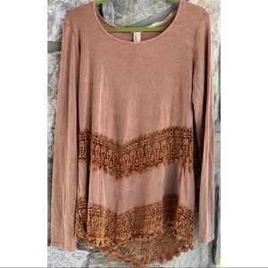 Light Burnt Orange Flowy Top